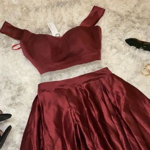 Short tight dress with skirt